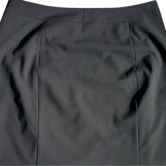 Lafayette 148 New York Skirt Size 4 Black Wool Blend Double Vent Pencil academia - Picture 8 of 16